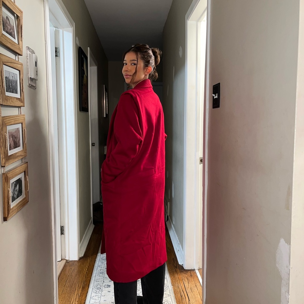 100% Wool Long Coat with cotton & acetate lining